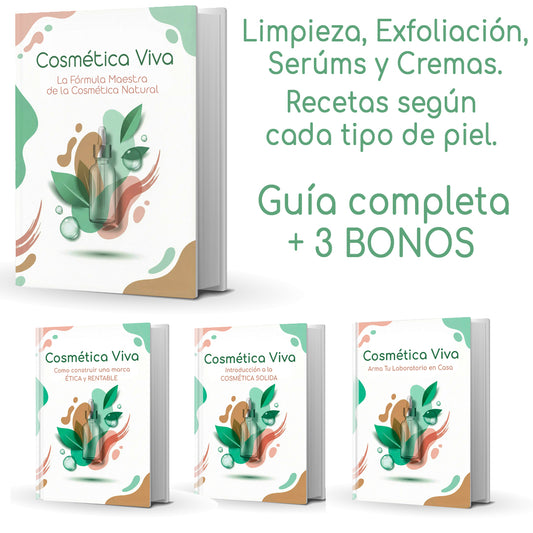 Domina la Cosmética Natural + 3 Bonos de Regalo